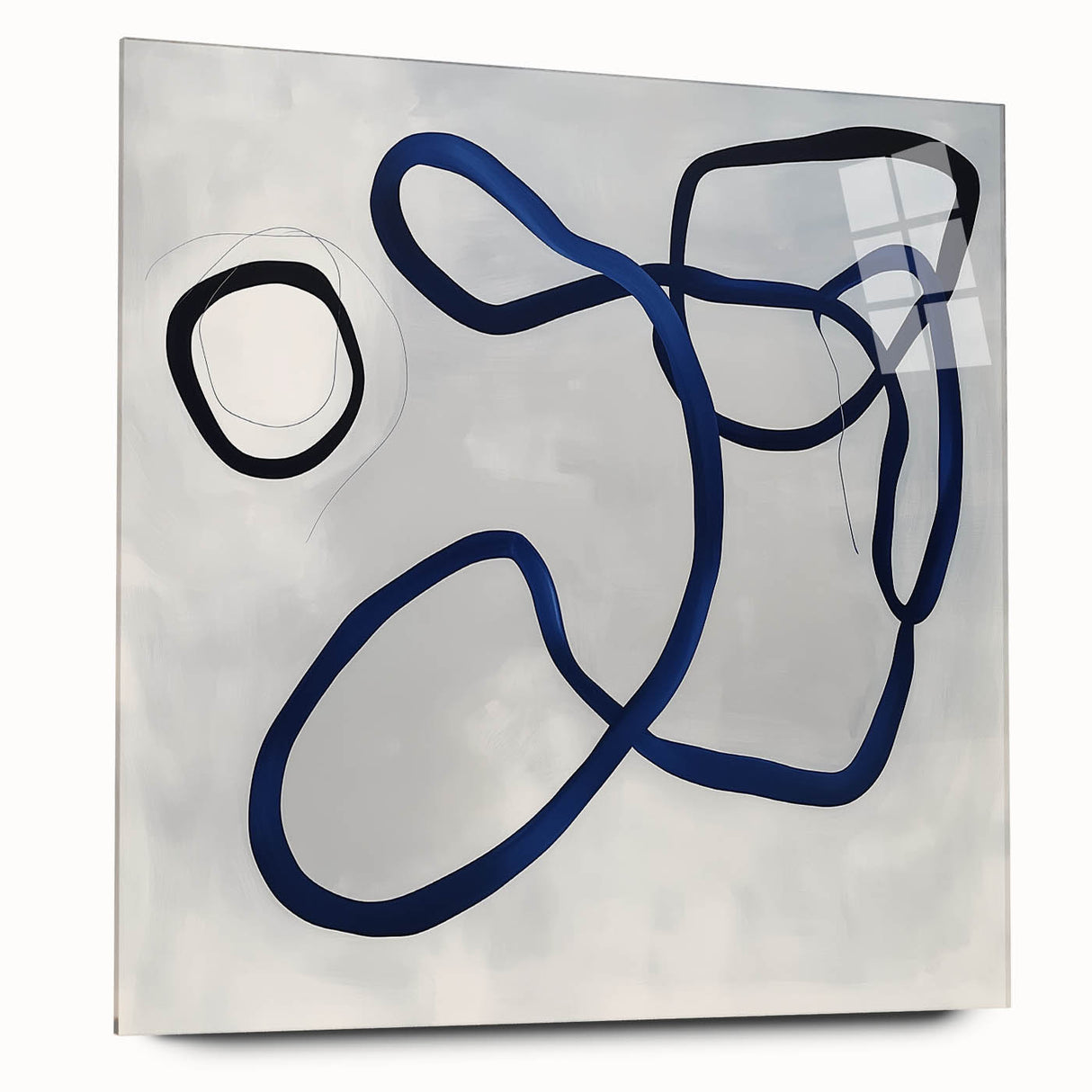 Contemporary Abstract Canvas – Blue Minimalist Modern Wall Art