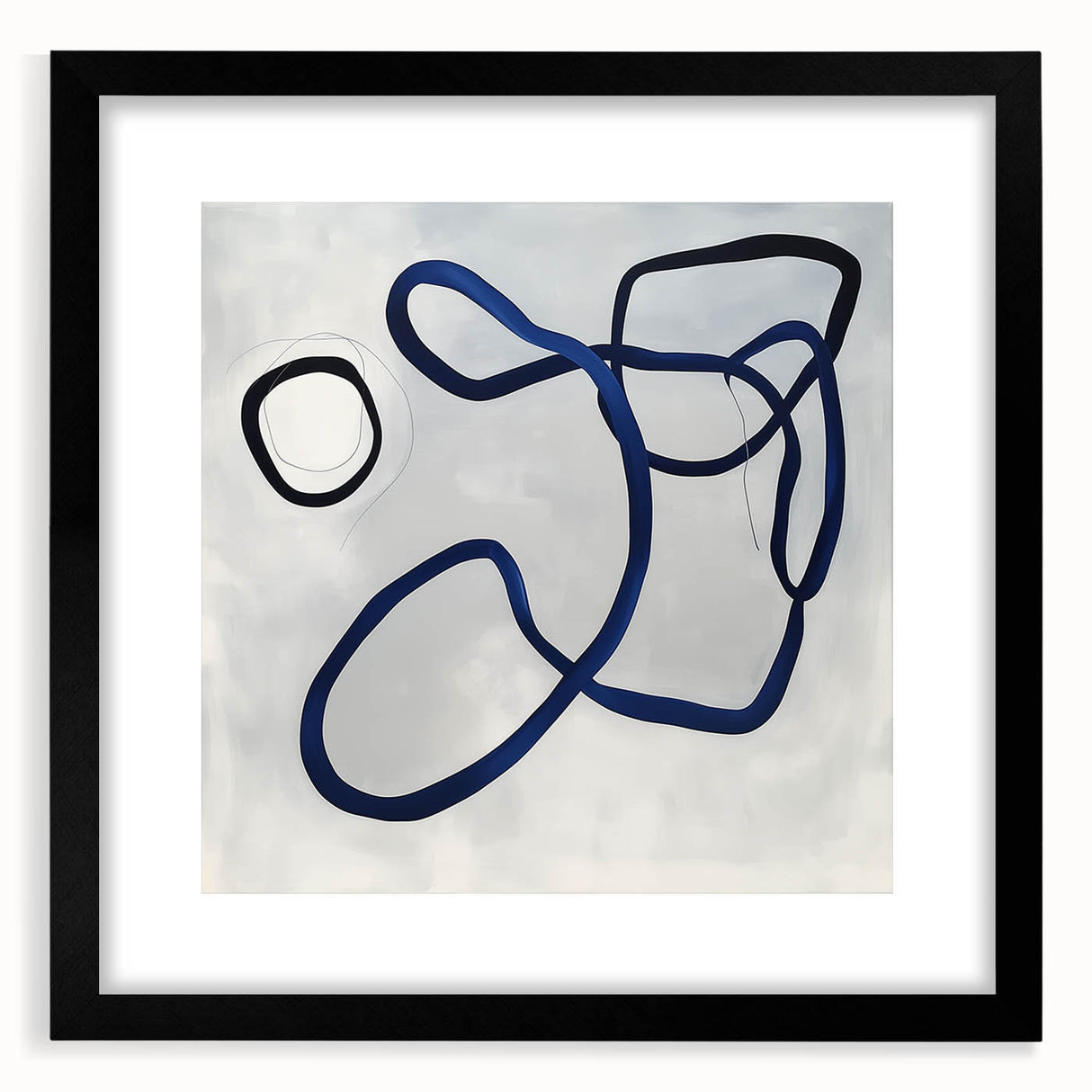 Contemporary Abstract Canvas – Blue Minimalist Modern Wall Art