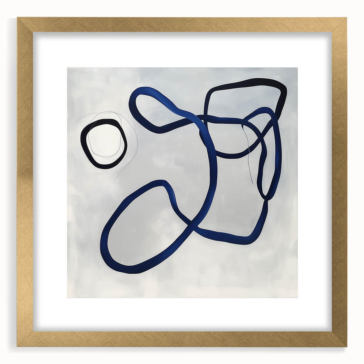 Contemporary Abstract Canvas – Blue Minimalist Modern Wall Art