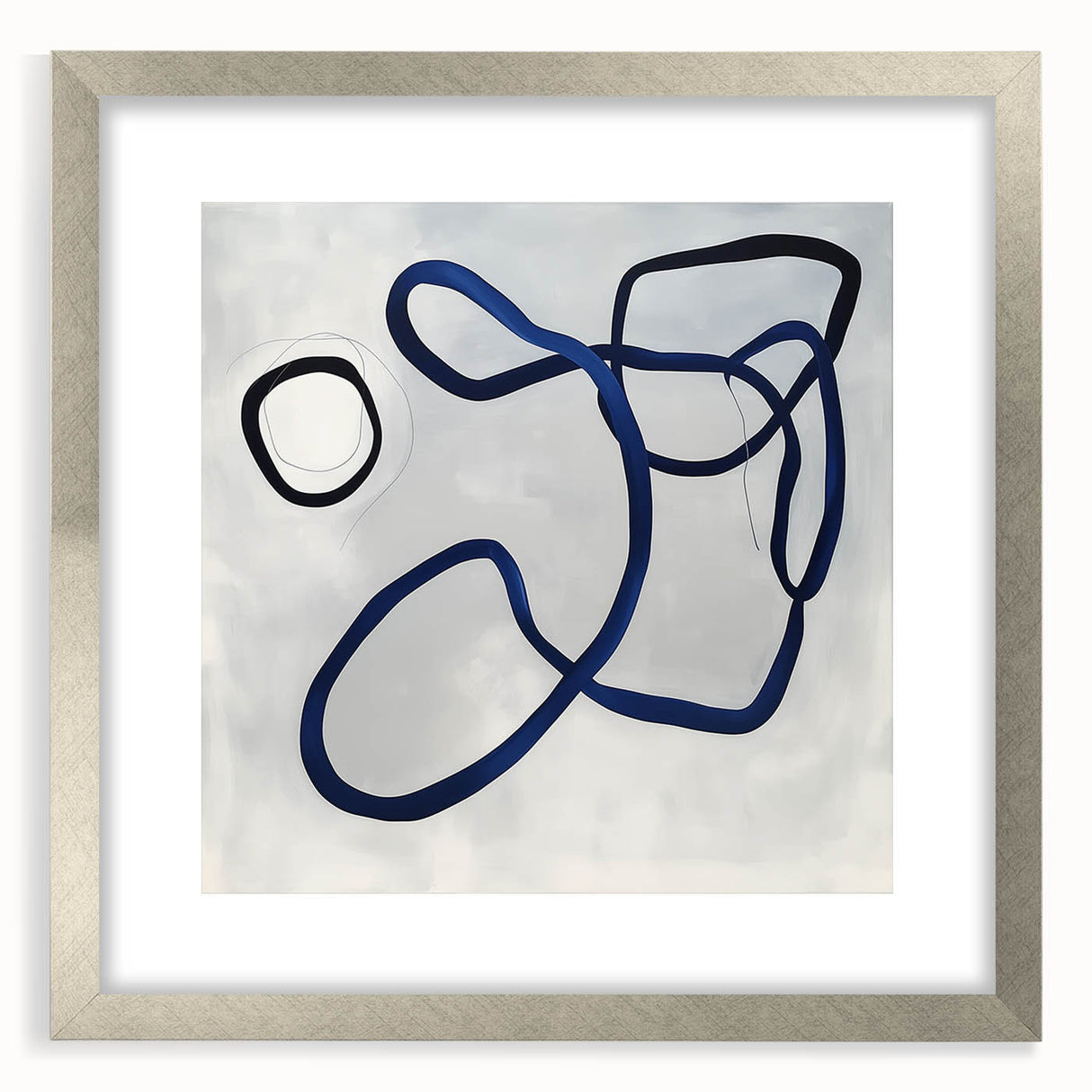 Contemporary Abstract Canvas – Blue Minimalist Modern Wall Art