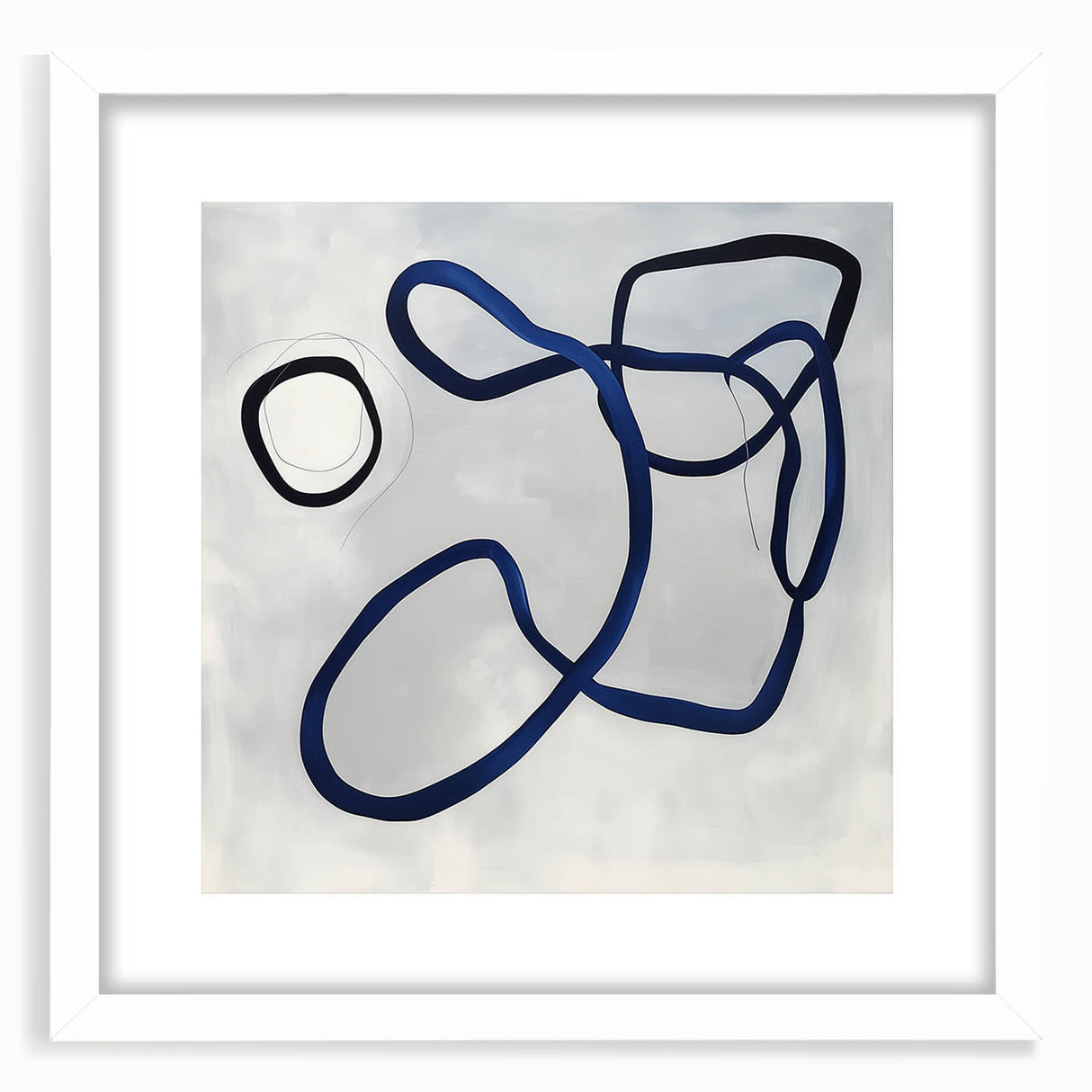 Contemporary Abstract Canvas – Blue Minimalist Modern Wall Art