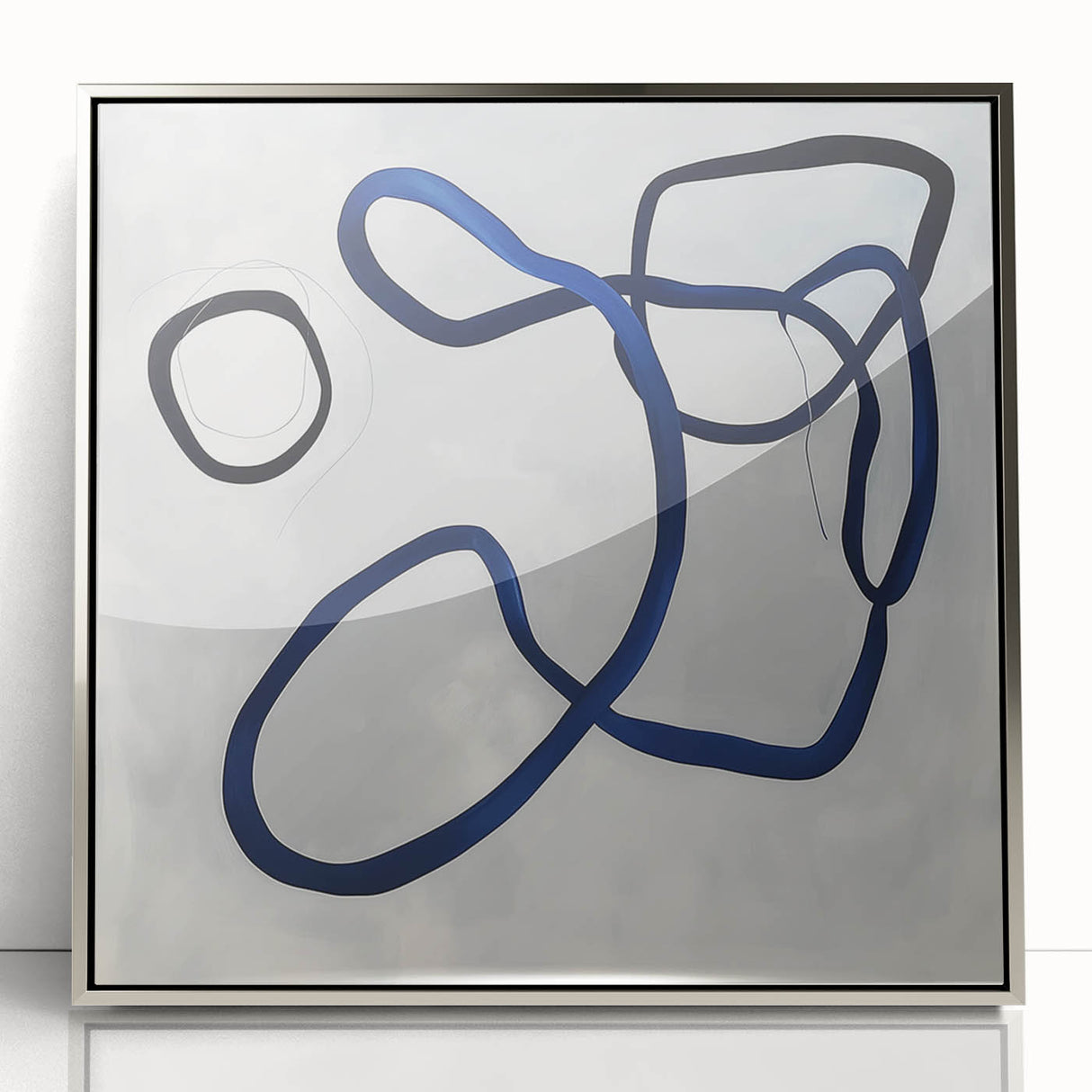 Contemporary Abstract Canvas – Blue Minimalist Modern Wall Art