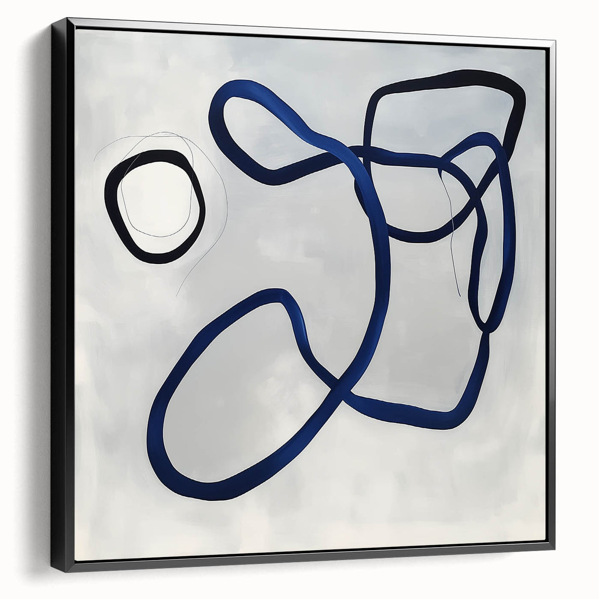 Contemporary Abstract Canvas – Blue Minimalist Modern Wall Art