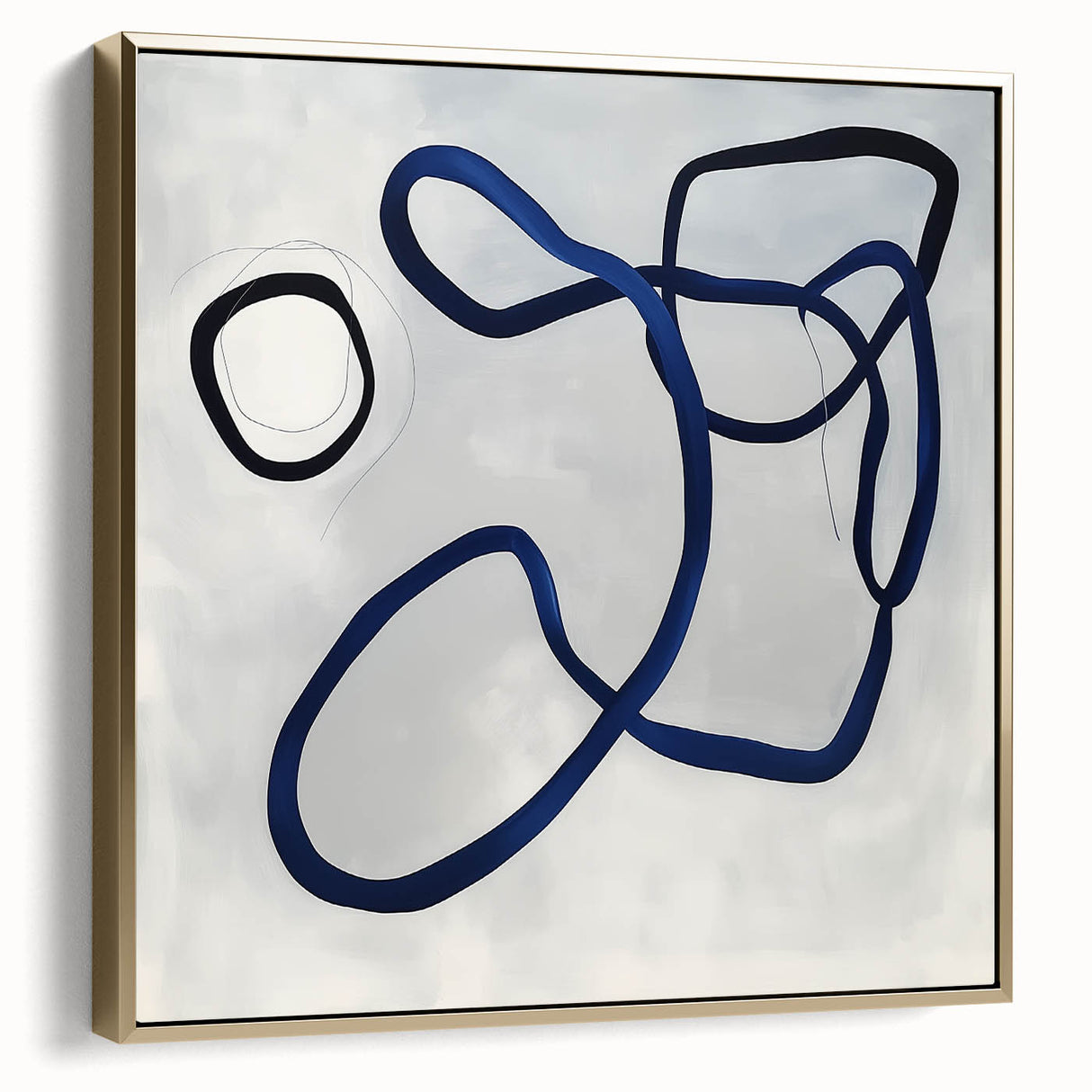 Contemporary Abstract Canvas – Blue Minimalist Modern Wall Art