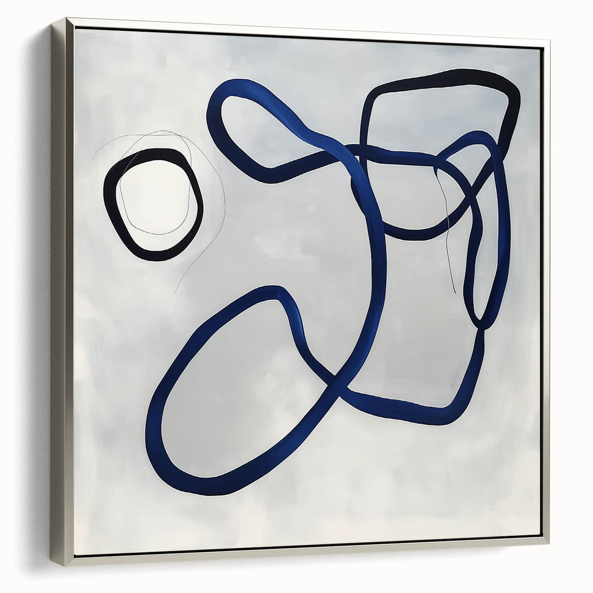 Contemporary Abstract Canvas – Blue Minimalist Modern Wall Art