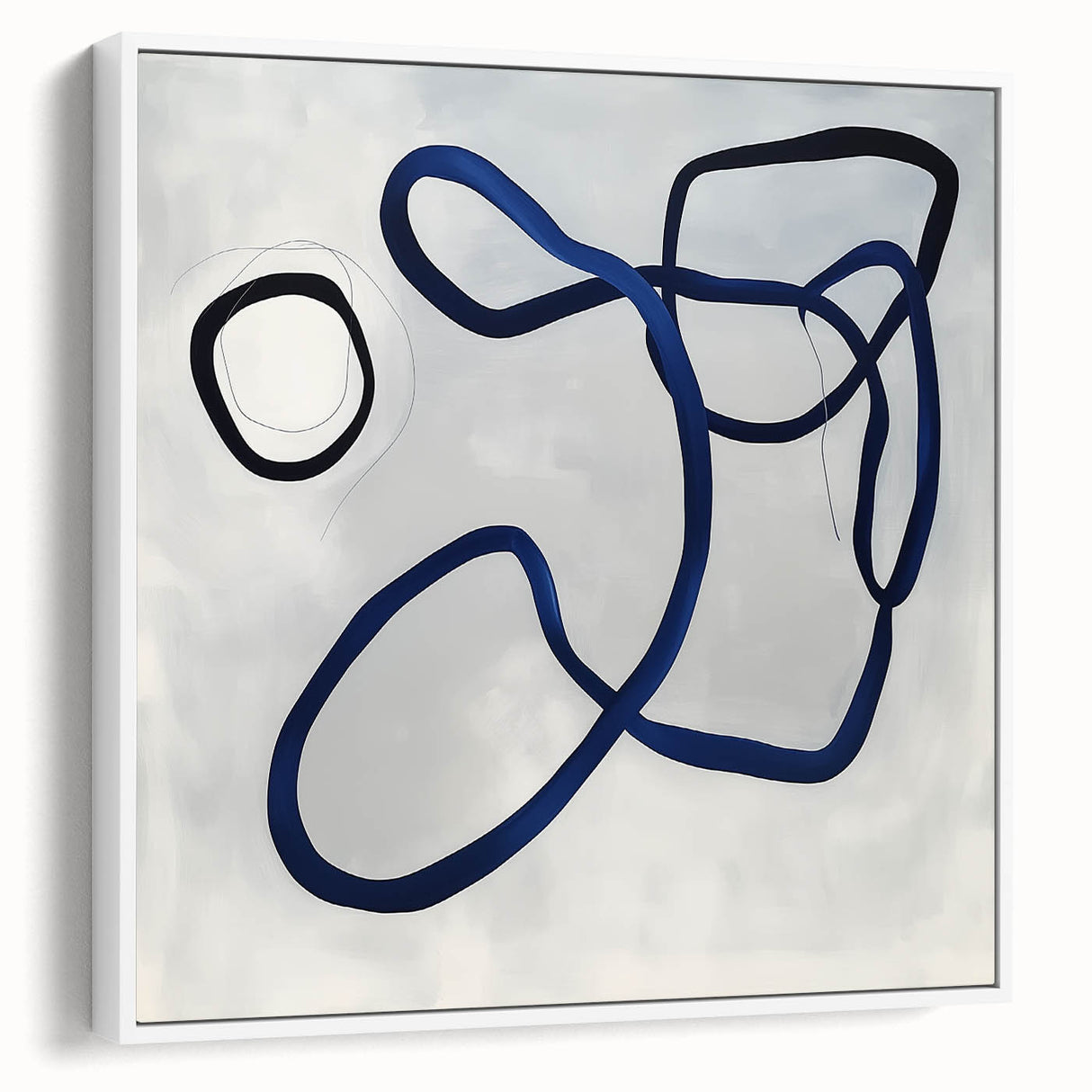 Contemporary Abstract Canvas – Blue Minimalist Modern Wall Art
