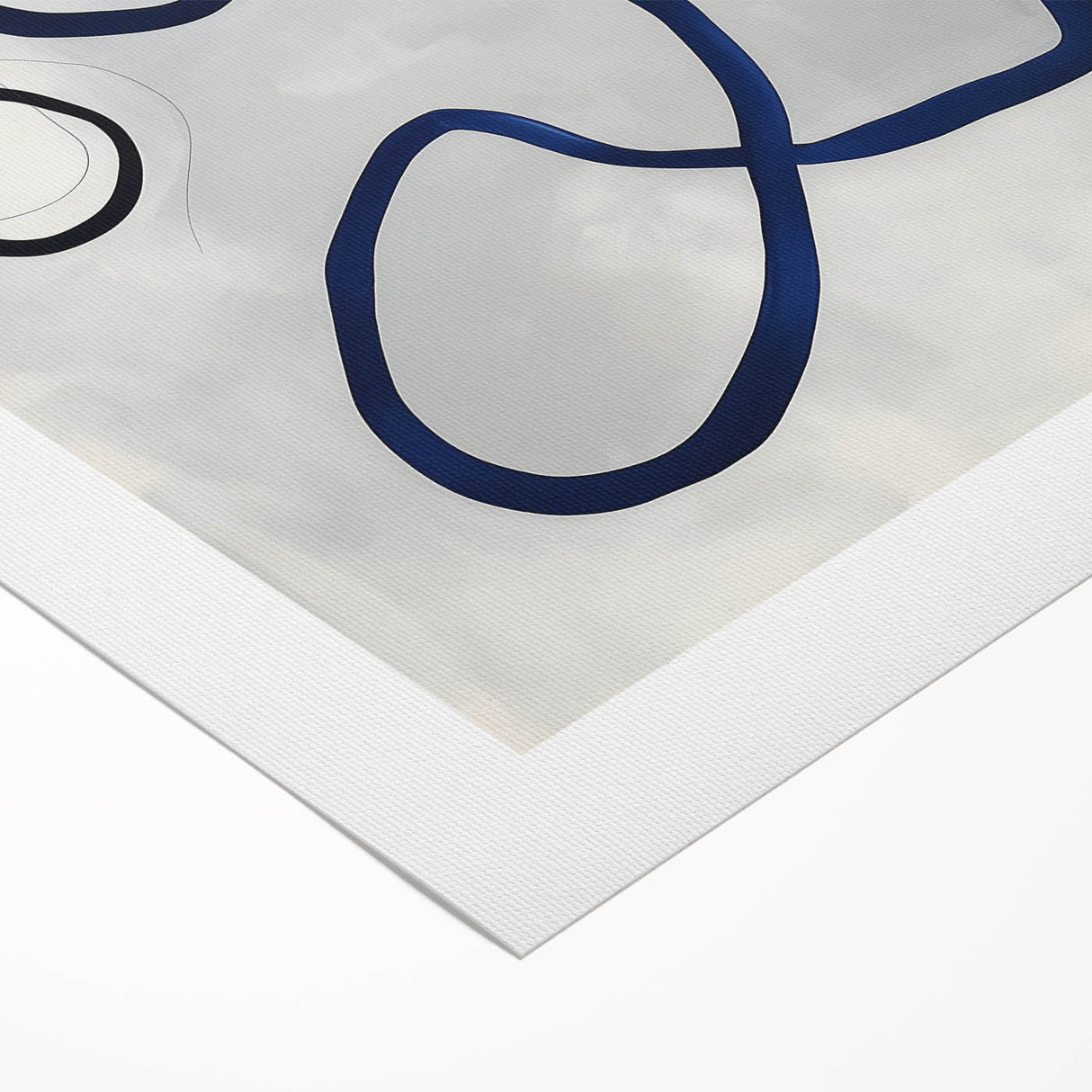 Contemporary Abstract Canvas – Blue Minimalist Modern Wall Art
