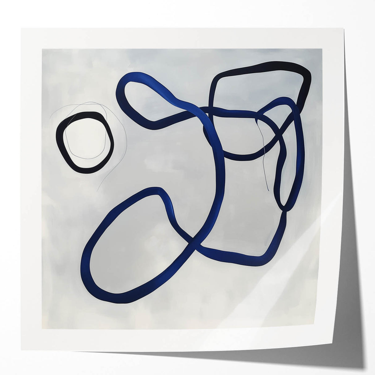 Contemporary Abstract Canvas – Blue Minimalist Modern Wall Art
