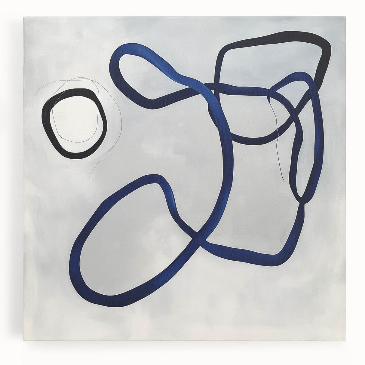 Contemporary Abstract Canvas – Blue Minimalist Modern Wall Art