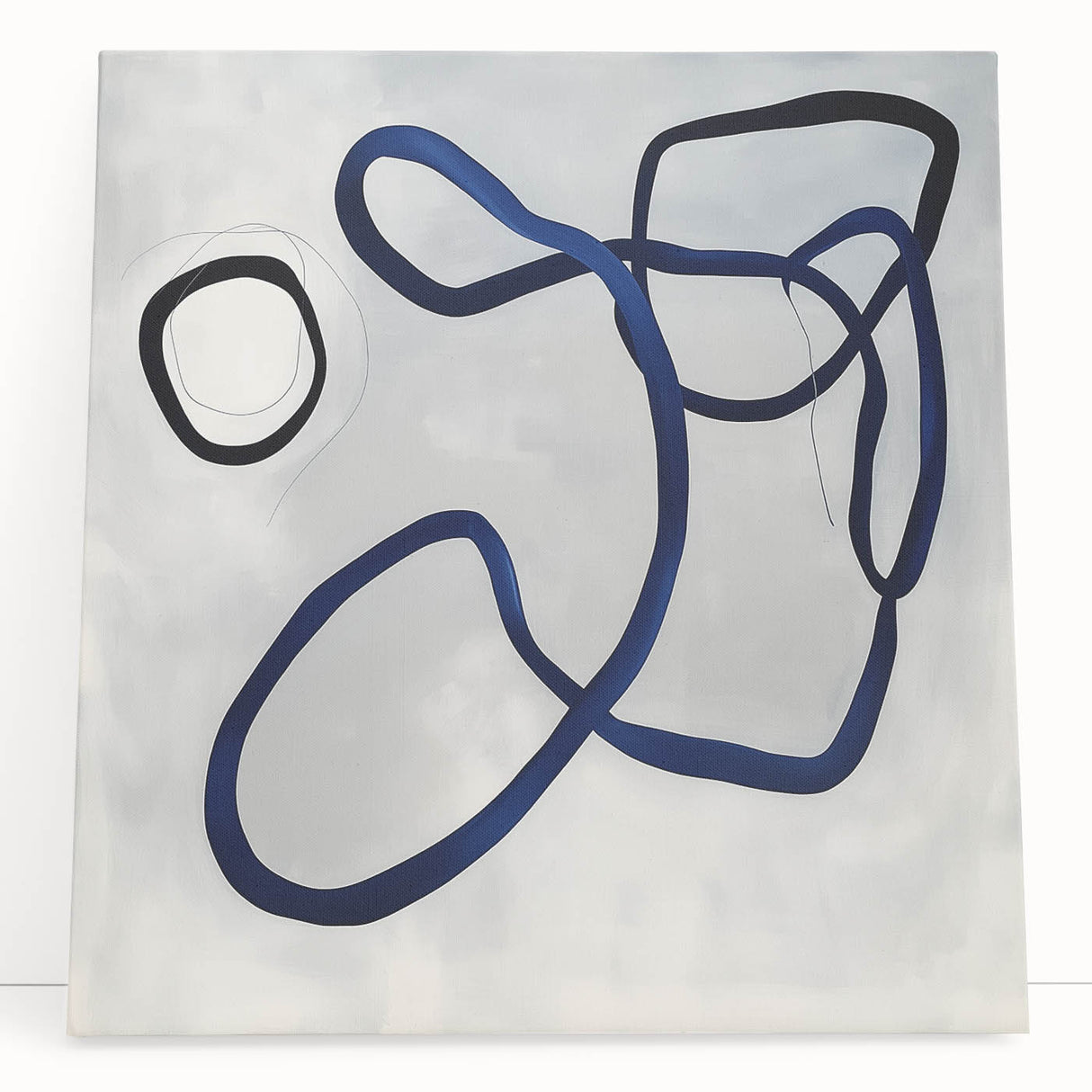 Contemporary Abstract Canvas – Blue Minimalist Modern Wall Art