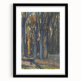 Enigmatic Forest Wall Art - Serene Woodland Scene in Watercolor Shades