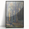 Enigmatic Forest Wall Art - Serene Woodland Scene in Watercolor Shades