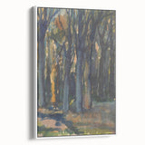 Enigmatic Forest Wall Art - Serene Woodland Scene in Watercolor Shades
