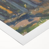 Enigmatic Forest Wall Art - Serene Woodland Scene in Watercolor Shades