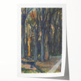 Enigmatic Forest Wall Art - Serene Woodland Scene in Watercolor Shades