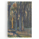 Enigmatic Forest Wall Art - Serene Woodland Scene in Watercolor Shades