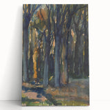 Enigmatic Forest Wall Art - Serene Woodland Scene in Watercolor Shades