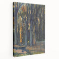 Enigmatic Forest Wall Art - Serene Woodland Scene in Watercolor Shades