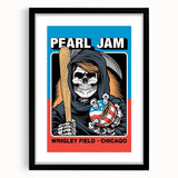 Pearl Jam Concert Poster - Retro Rock Art with Bold Design