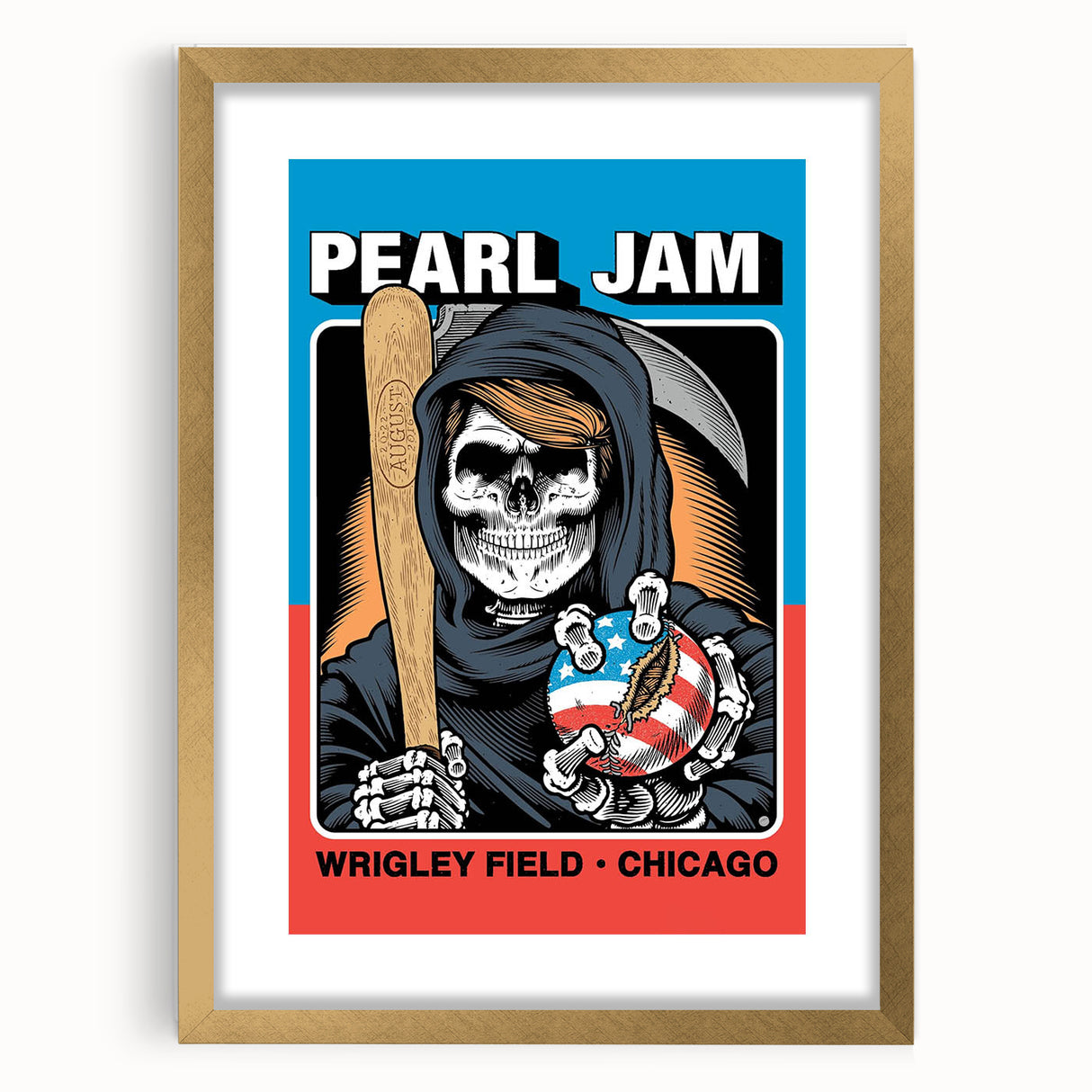 Pearl Jam Concert Poster - Retro Rock Art with Bold Design