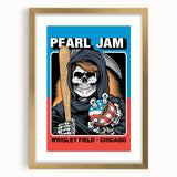 Pearl Jam Concert Poster - Retro Rock Art with Bold Design