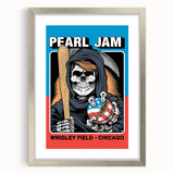 Pearl Jam Concert Poster - Retro Rock Art with Bold Design