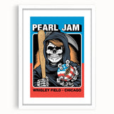 Pearl Jam Concert Poster - Retro Rock Art with Bold Design