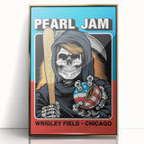 Pearl Jam Concert Poster - Retro Rock Art with Bold Design