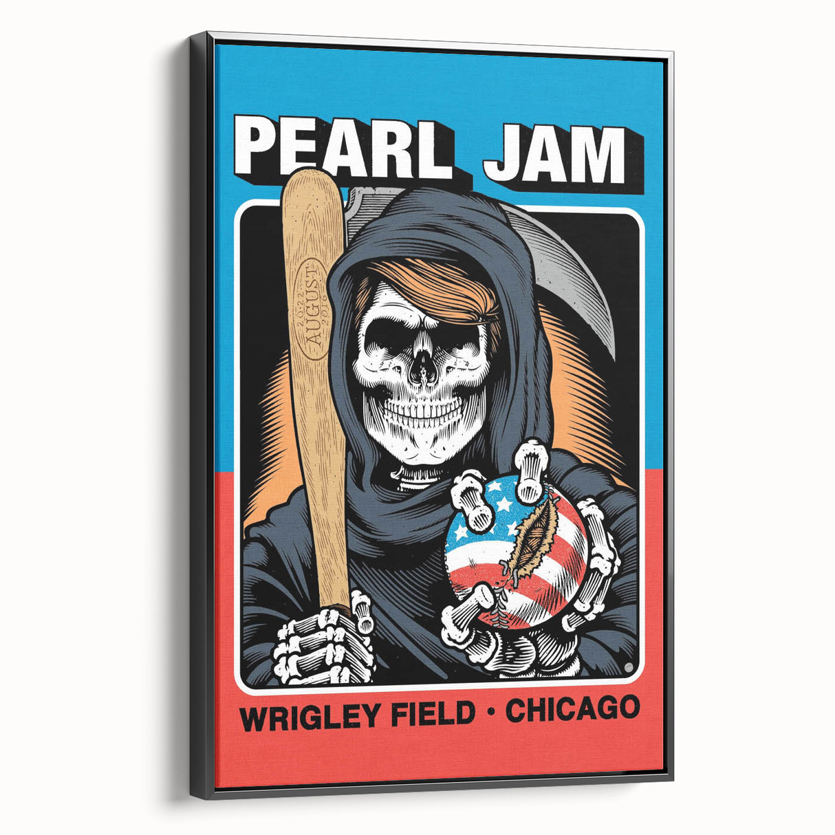 Pearl Jam Concert Poster - Retro Rock Art with Bold Design