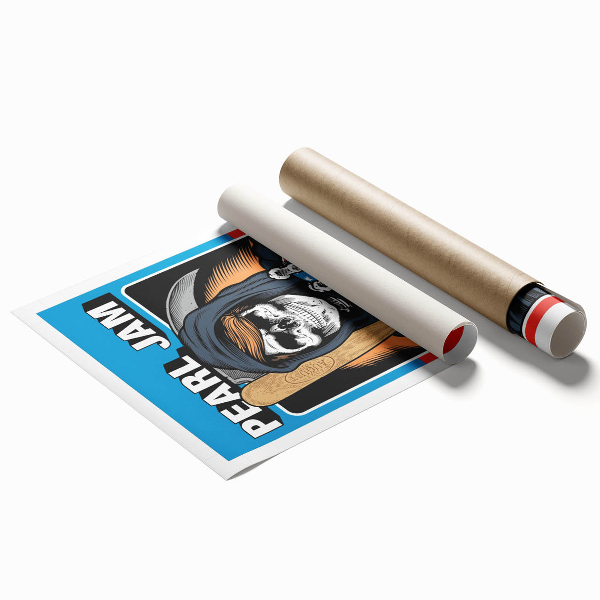 Pearl Jam Concert Poster - Retro Rock Art with Bold Design