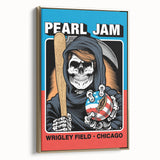 Pearl Jam Concert Poster - Retro Rock Art with Bold Design