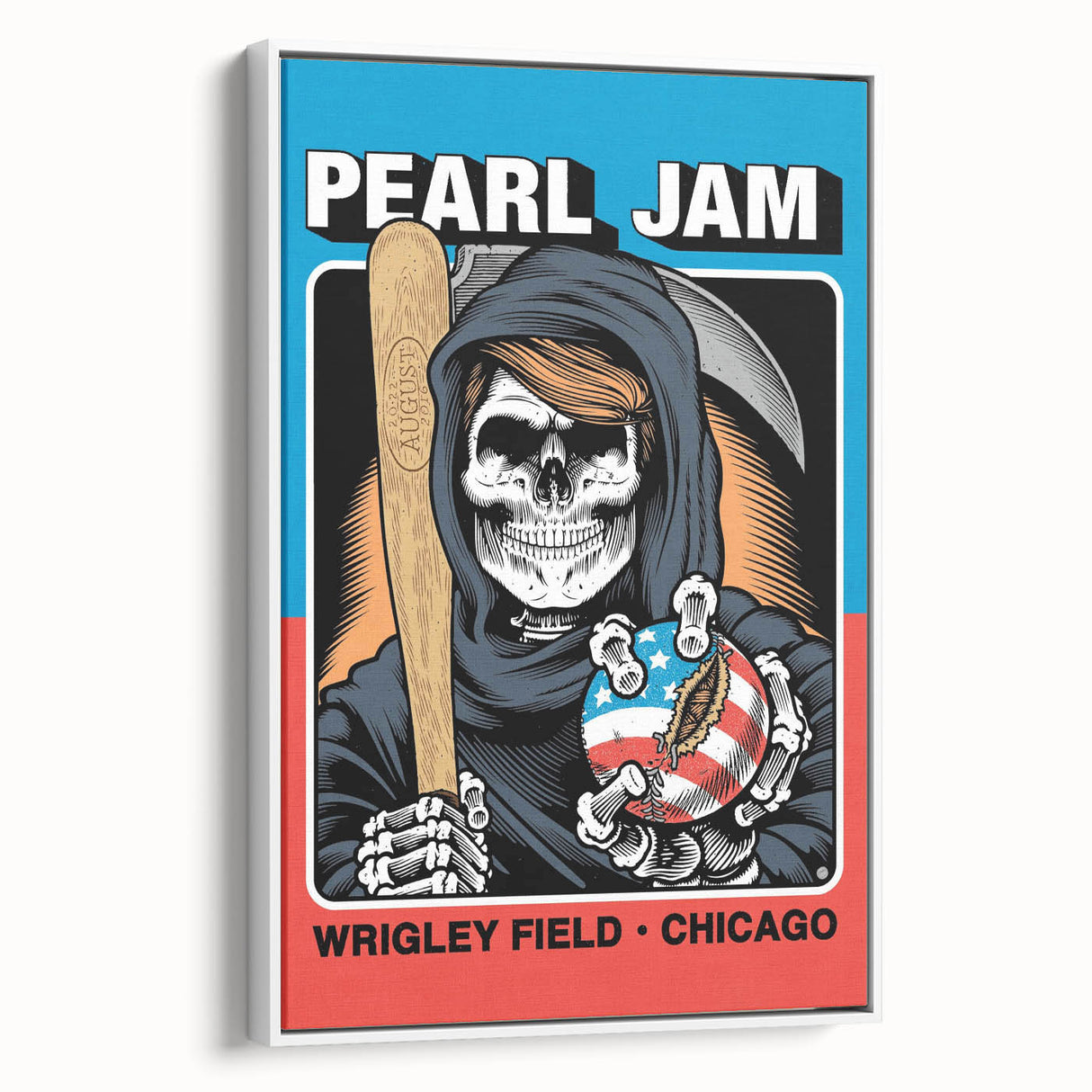 Pearl Jam Concert Poster - Retro Rock Art with Bold Design