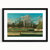 Realism Art Canvas: Serene Landscape of Quai d'Asnières Wall Art