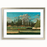 Realism Art Canvas: Serene Landscape of Quai d'Asnières Wall Art