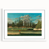 Realism Art Canvas: Serene Landscape of Quai d'Asnières Wall Art