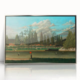 Realism Art Canvas: Serene Landscape of Quai d'Asnières Wall Art