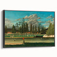 Realism Art Canvas: Serene Landscape of Quai d'Asnières Wall Art