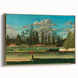 Realism Art Canvas: Serene Landscape of Quai d'Asnières Wall Art