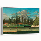 Realism Art Canvas: Serene Landscape of Quai d'Asnières Wall Art