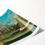 Realism Art Canvas: Serene Landscape of Quai d'Asnières Wall Art