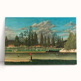 Realism Art Canvas: Serene Landscape of Quai d'Asnières Wall Art