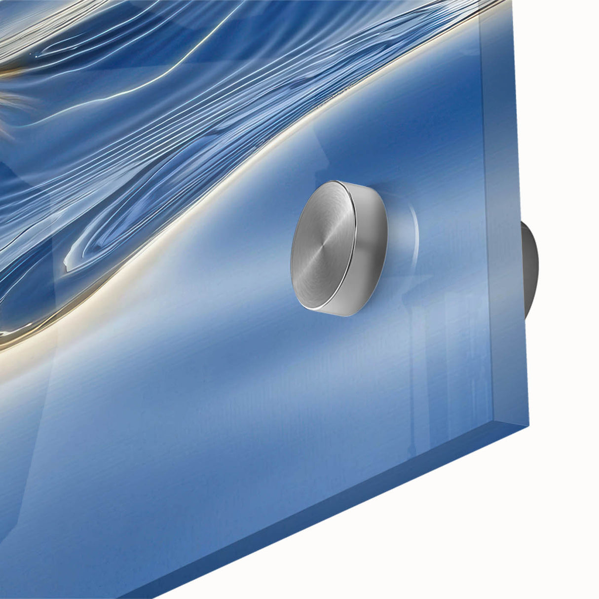 Golden Ripple Reflection – Abstract Dynamic Motion Wall Art