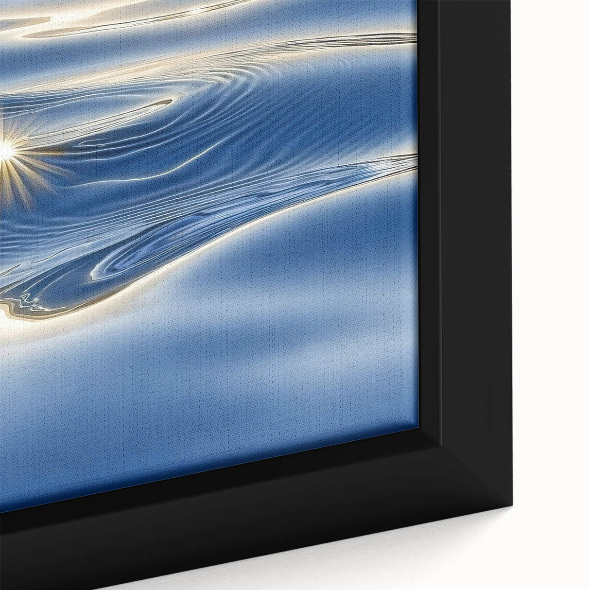 Golden Ripple Reflection – Abstract Dynamic Motion Wall Art