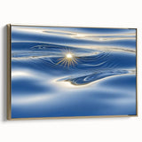 Golden Ripple Reflection – Abstract Dynamic Motion Wall Art