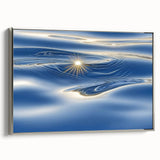 Golden Ripple Reflection – Abstract Dynamic Motion Wall Art