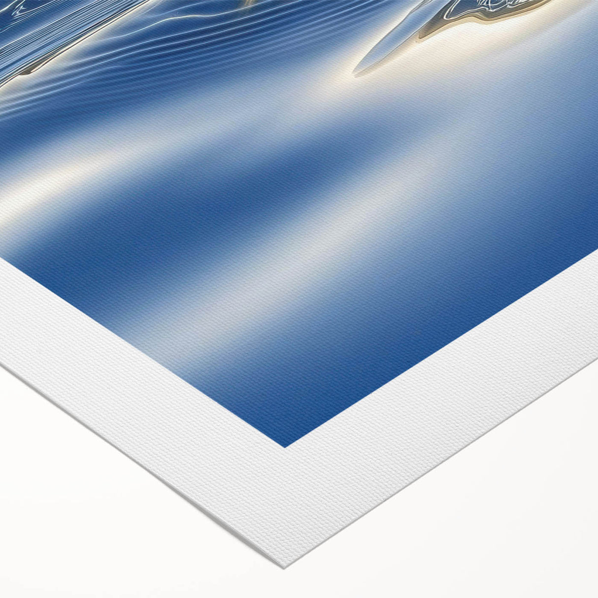 Golden Ripple Reflection – Abstract Dynamic Motion Wall Art