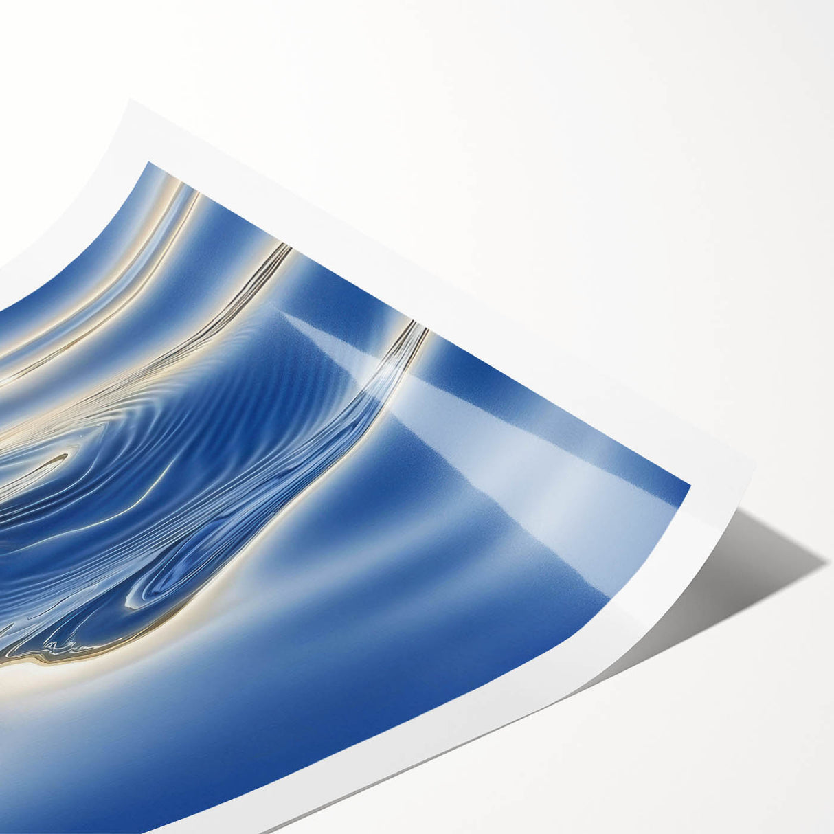 Golden Ripple Reflection – Abstract Dynamic Motion Wall Art