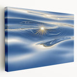 Golden Ripple Reflection – Abstract Dynamic Motion Wall Art