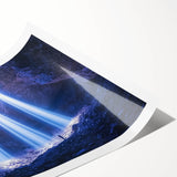 Stunning rolled print of a vibrant landscape featuring intricate cave formations, showcasing earthy tones and textures, perfect for home decor or art enthusiasts.