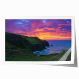 Stunning rolled print of a dramatic cliff landscape, showcasing vibrant colors and intricate details, perfect for home decor and nature enthusiasts.